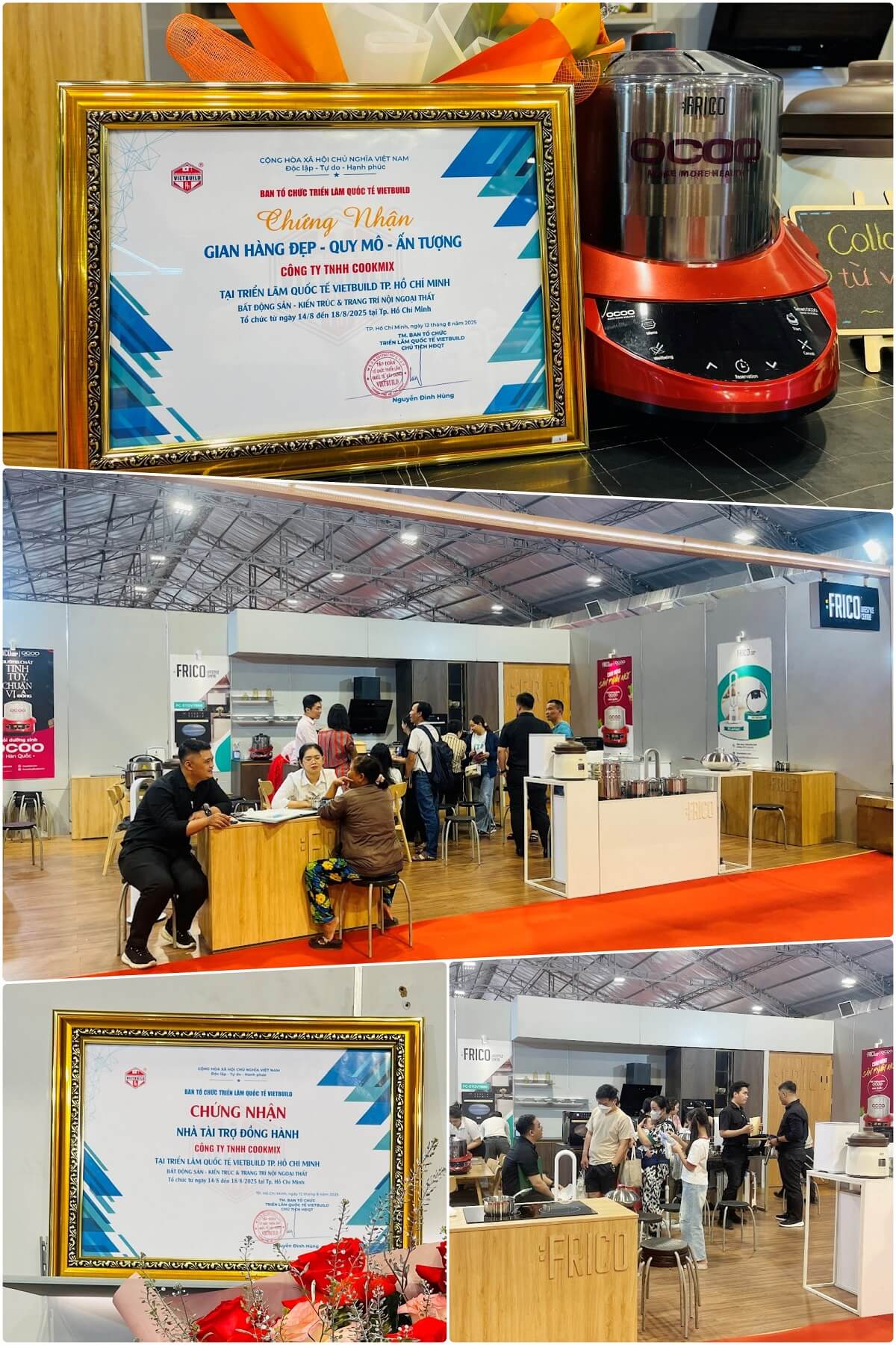 Frico được chứng nhận gian hàng Đẹp - Quy Mô - Ấn Tượng tại Vietbuild 2025